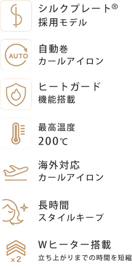 自動巻カールアイロン spin ＆ curl SILK PLATE SCS024